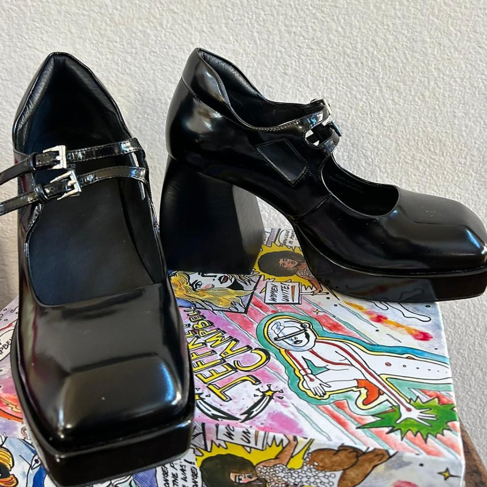 Jeffrey Campbell Black Platform Mary Janes